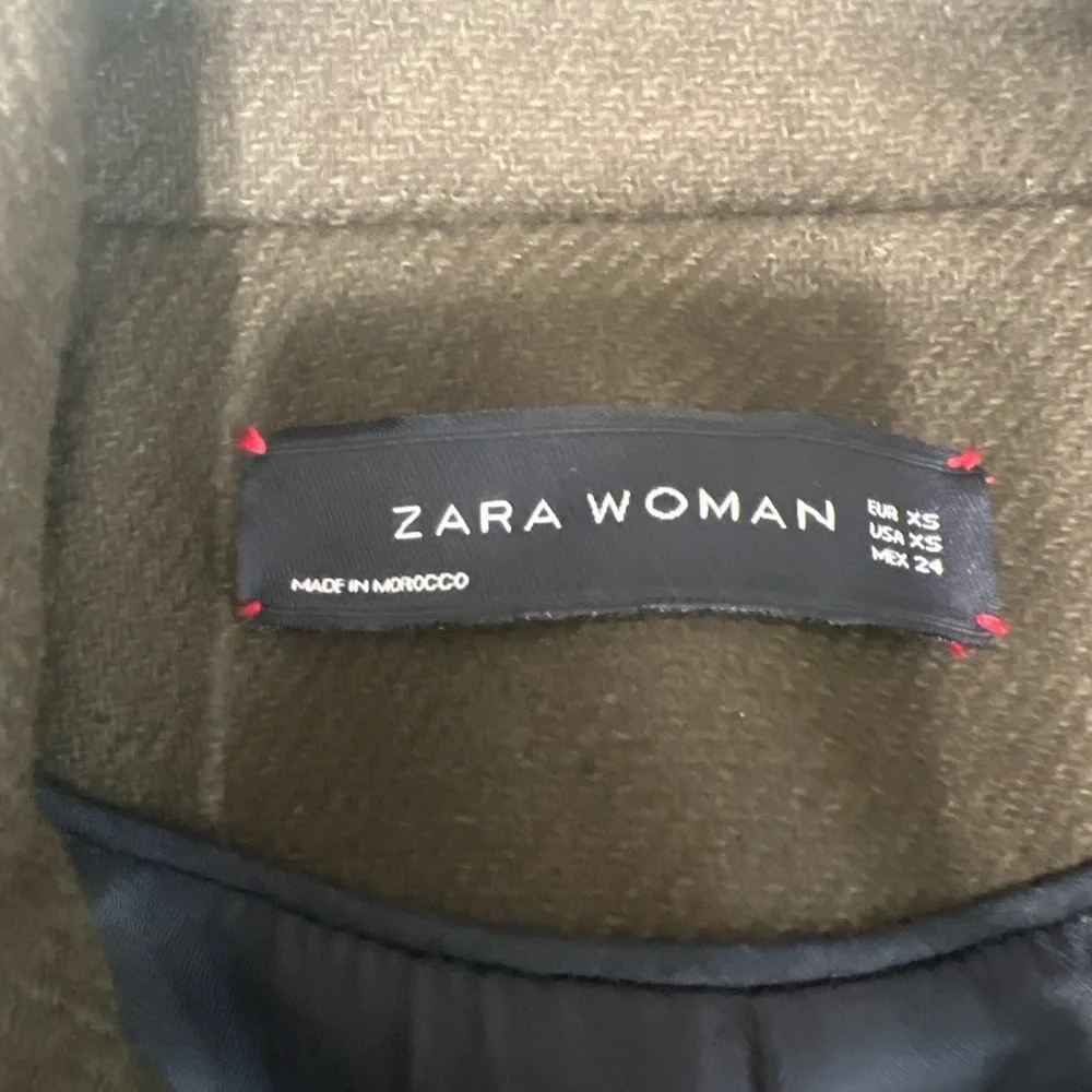 Zara Woman Olive Military Double-Breasted Blazer Jacket XS | Excellent Condition - Picture 4 of 13
